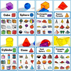 Translucent 3D Geometric Shapes for Kids