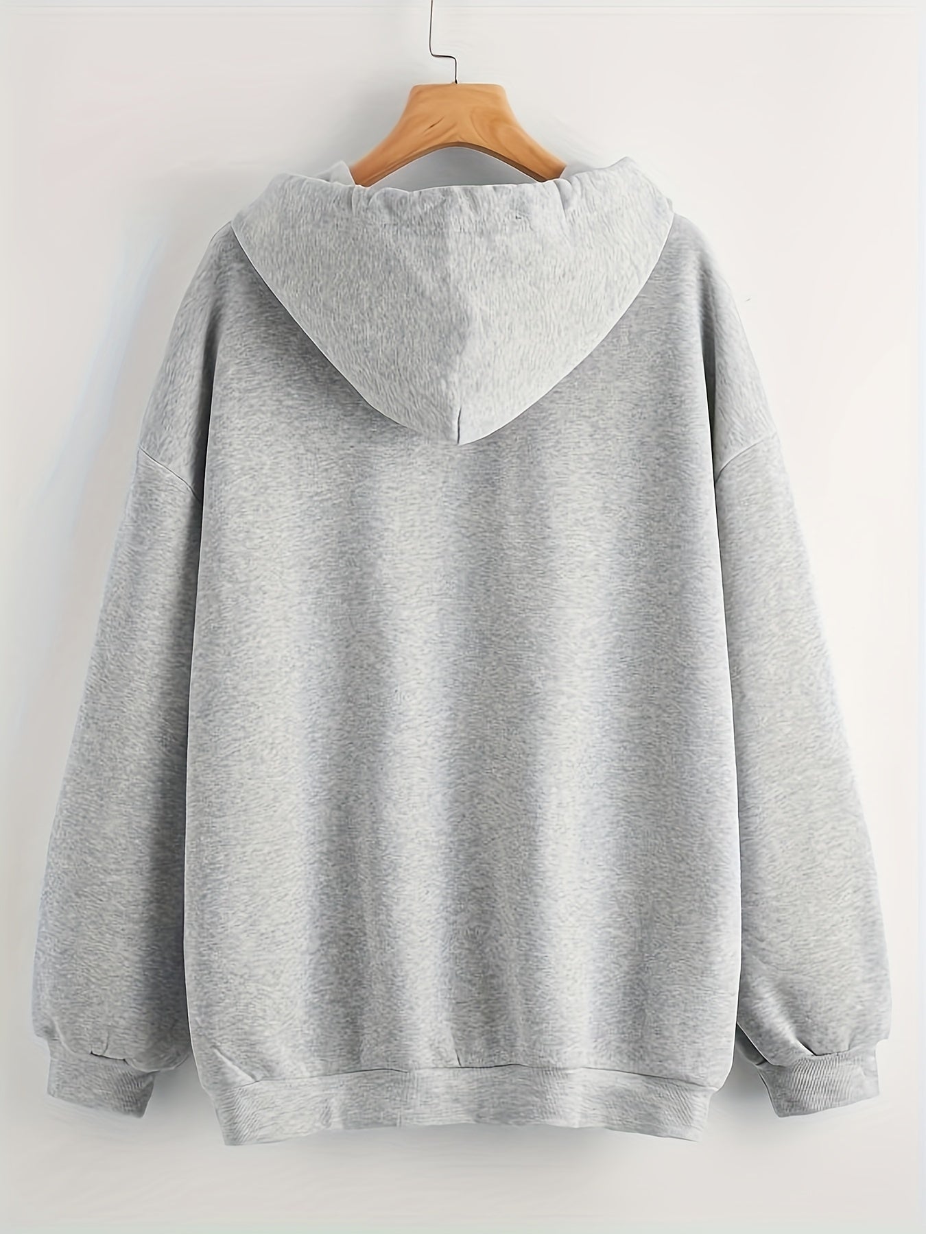 Casual Sports Fleece Sweatshirt Solid Zipper Up Hoodie