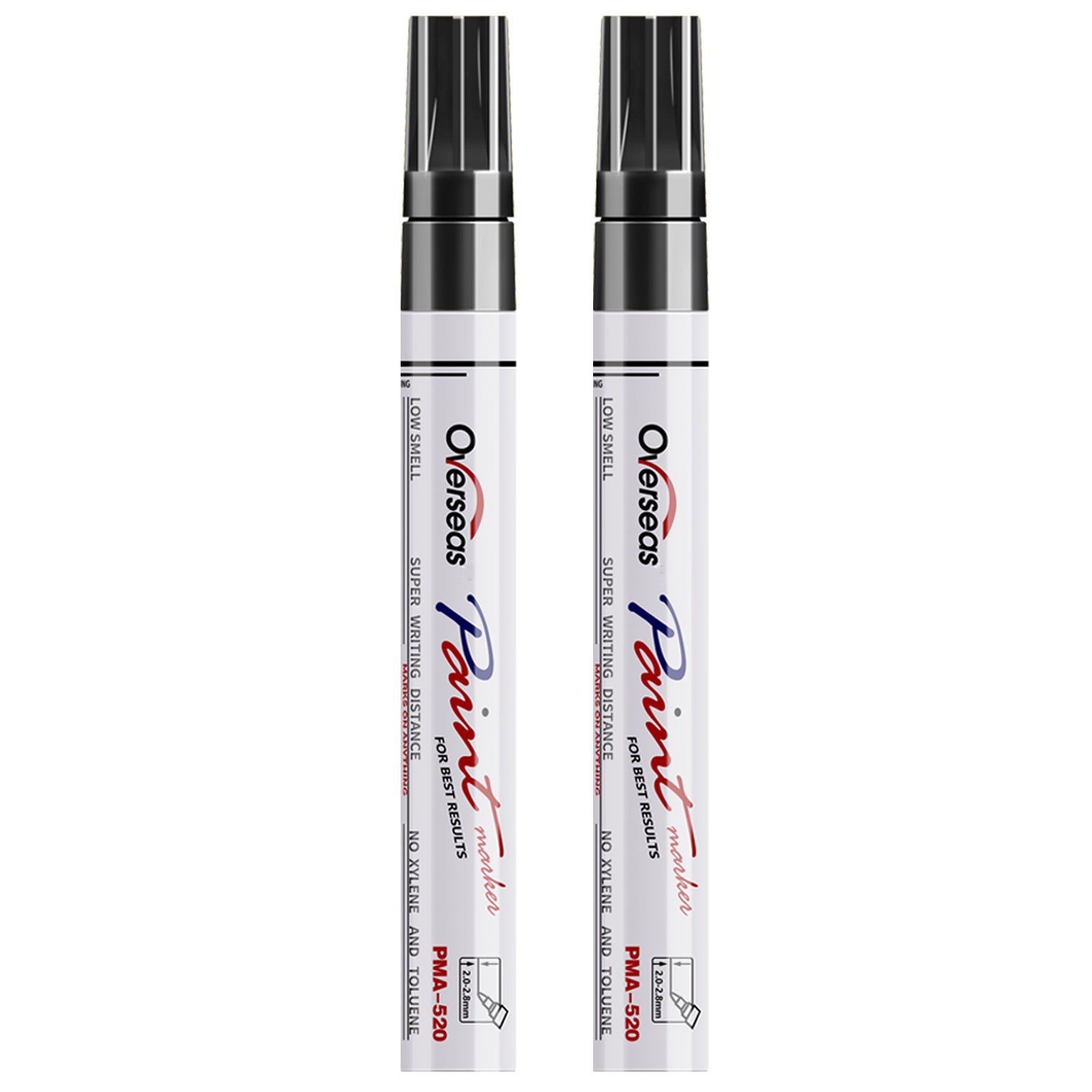 Permanent Paint Pens 2 Pack Medium Tip Waterproof Marker Pen for Metal Rock Wood