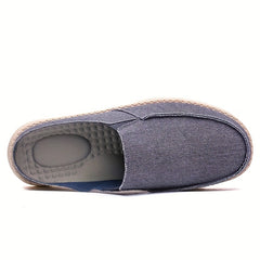 Men's Canvas Mules Lightweight Slip On Comfy Shoes