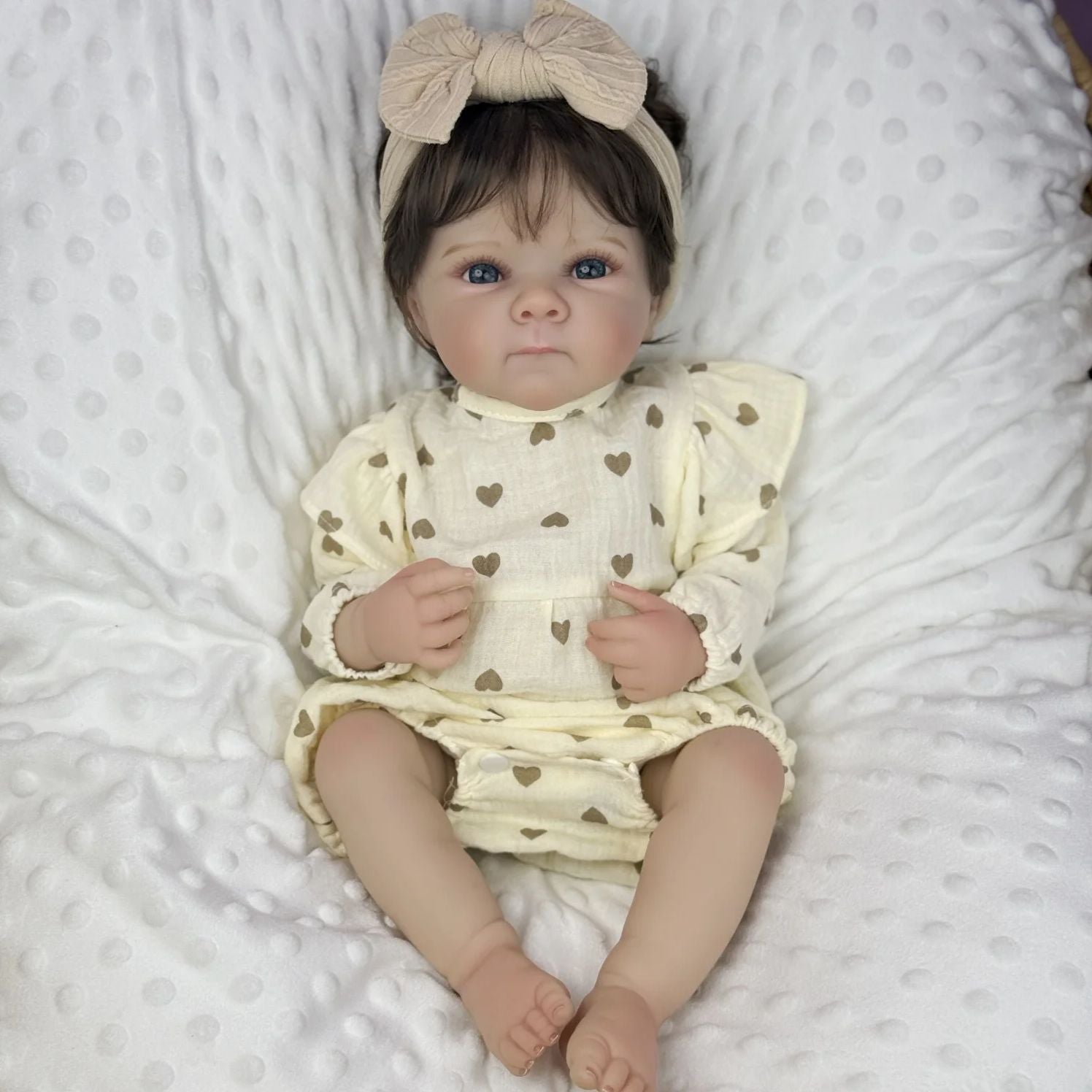 Realistic 19 Inch Reborn Baby Girl Doll Toy Soft Beige & Mixed Color