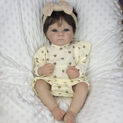 Realistic 19 Inch Reborn Baby Girl Doll Toy Soft Beige & Mixed Color