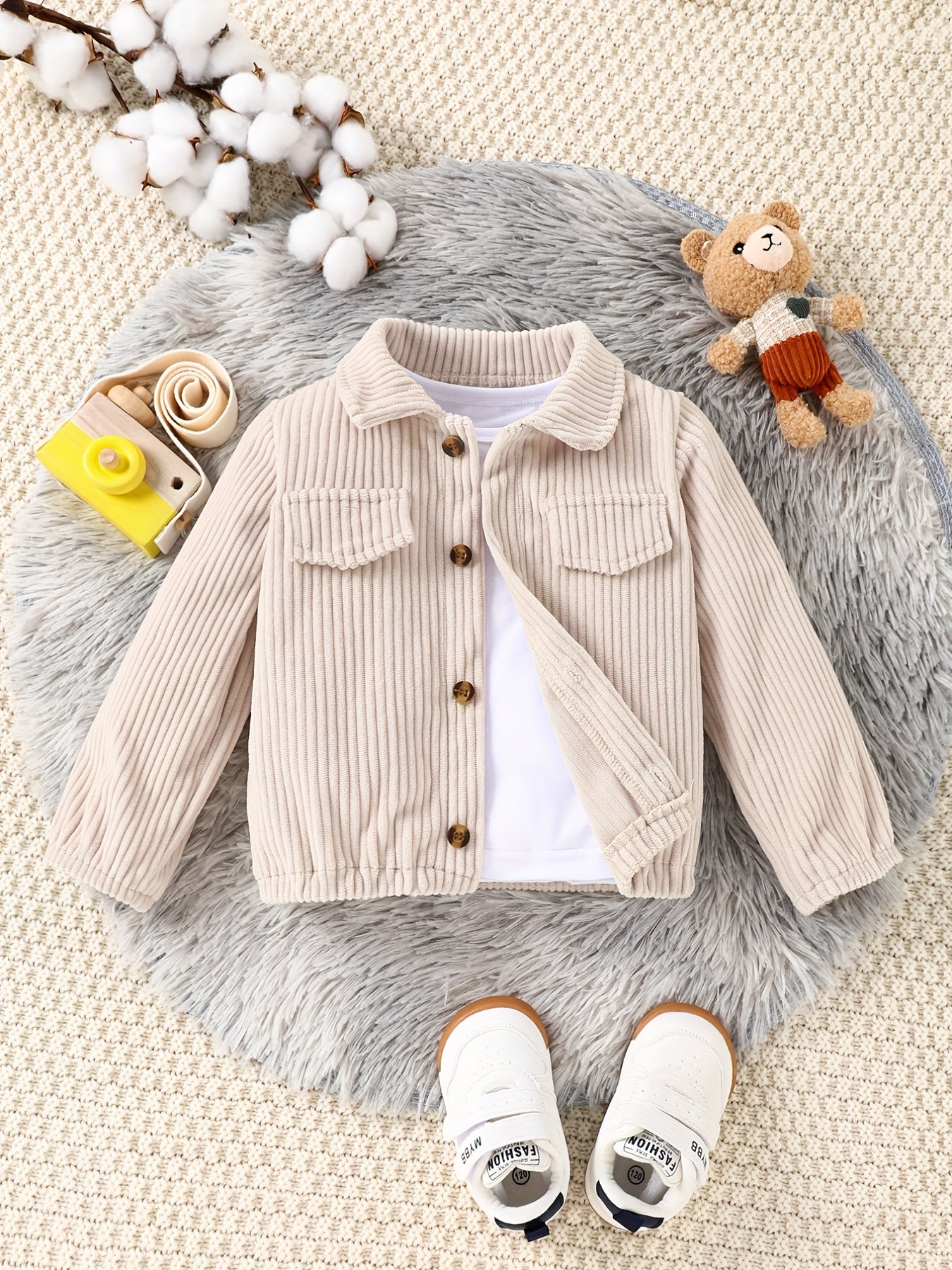 Baby Boys Outdoor Casual Jacket Girls Corduroy Winter Warm