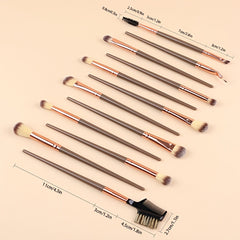 12pcs Synthetic Eye Makeup Brush Set Eyeshadow Eyebrow Eyeliner Concealer Kit