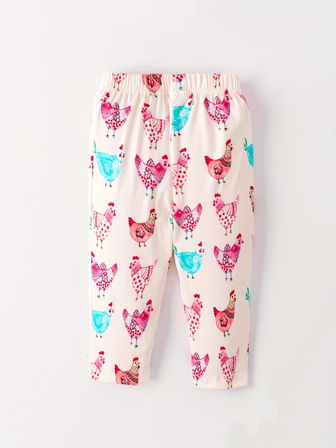 Baby Girls Casual Cartoon Print Loose Pants