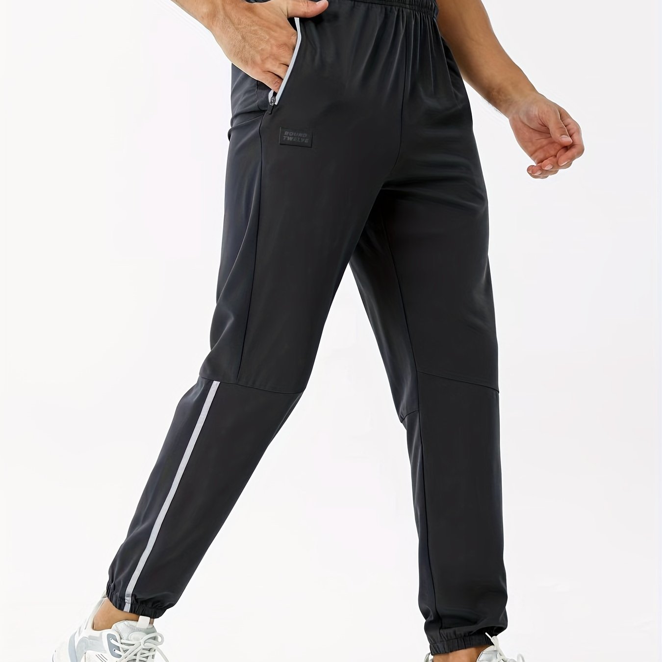 Men's Elastic Waist Active Pants for Outdoor Sports