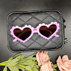 Heart Frame Sunglasses for Kids UV Protection Outdoor Travel Party Gift