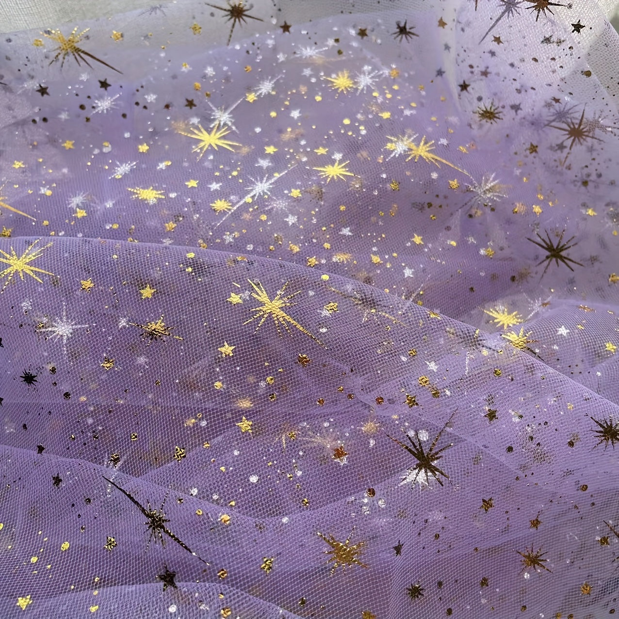 Star Mesh Tulle Fabric Wedding Dress Sewing DIY Clothing Accessories