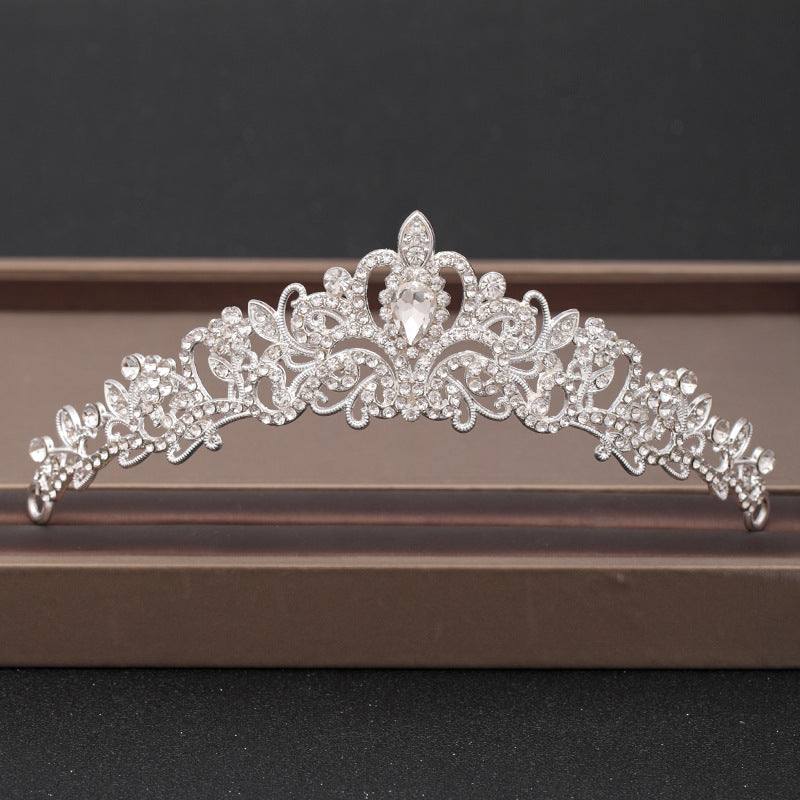 Baroque Rhinestone Crown Crystal Tiara Bridal Party Crown
