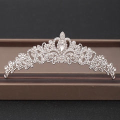 Baroque Rhinestone Crown Crystal Tiara Bridal Party Crown