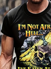 Skull Pattern Print Men's Short Sleeve T-shirt Graphic Tee Men's Summer Clothes
