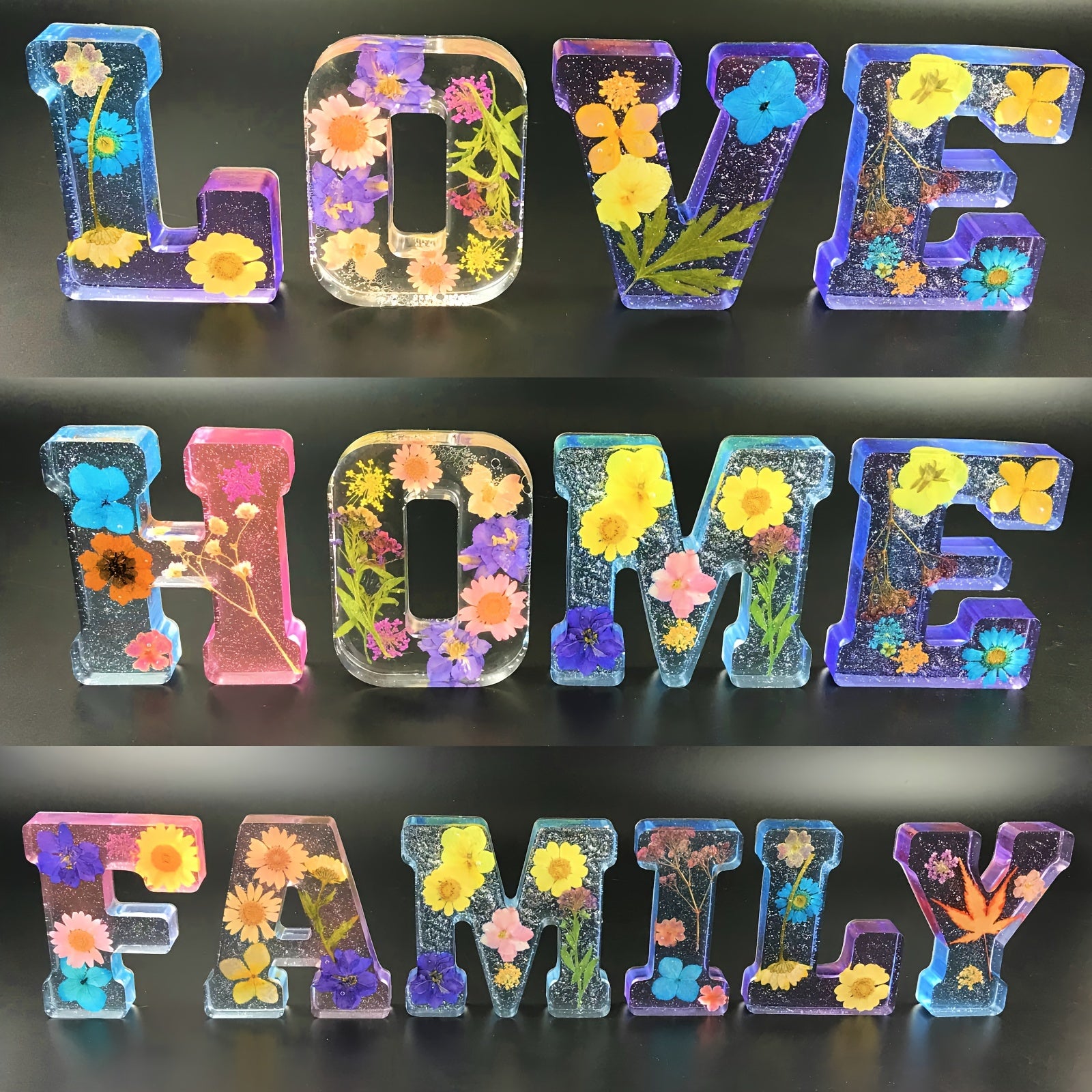 Resin Letter Pendant Molds - 3D Alphabet A-Z Symbols