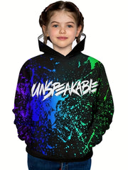 UNSPEAKABLE Kid's Hoodie Paint Splash Pattern Long Sleeve Top
