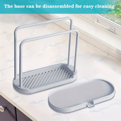 Kitchen Sponge Holder Dishcloth Hanger Sink Rack Tray Organizer Stand