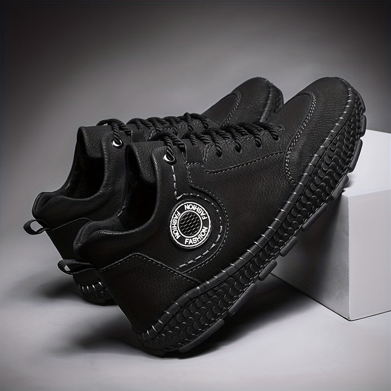 Men's Vintage Stitched High Top Lace Up Boots