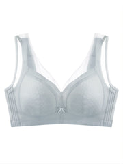 Women's Solid Full Cover Cup Bra Comfortable Wide Shoulder Strap Bra