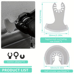 6pcs Diamond Oscillating Tool Blade Set for Grout Removal