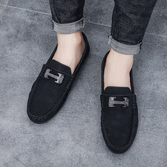 Men's Letter Decor Moccasin Loafer Shoes Non-slip Slip On Spring Summer