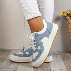 Women's Classic Small Shoes Faux Leather Lace Up Low Top Walking Shoes