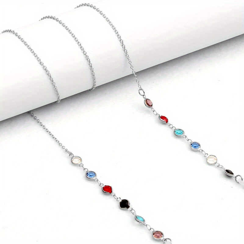 Crystal Glasses Chain Stylish Lanyard Strap Face Covering Accessory