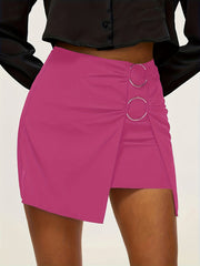 Sexy High Waist Solid Mini Skirt