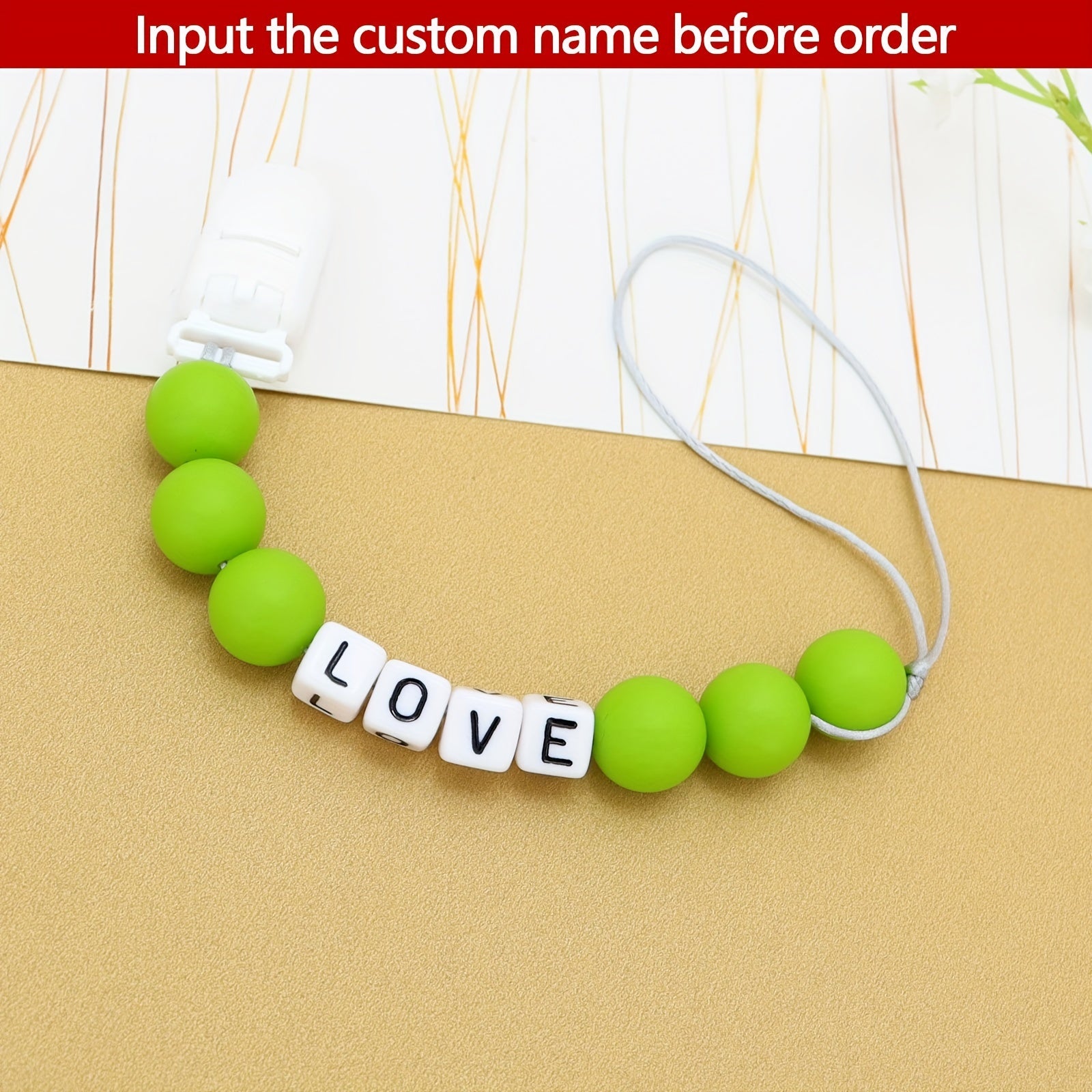 Custom Pacifier Clip for Baby Personalized Baby Accessory