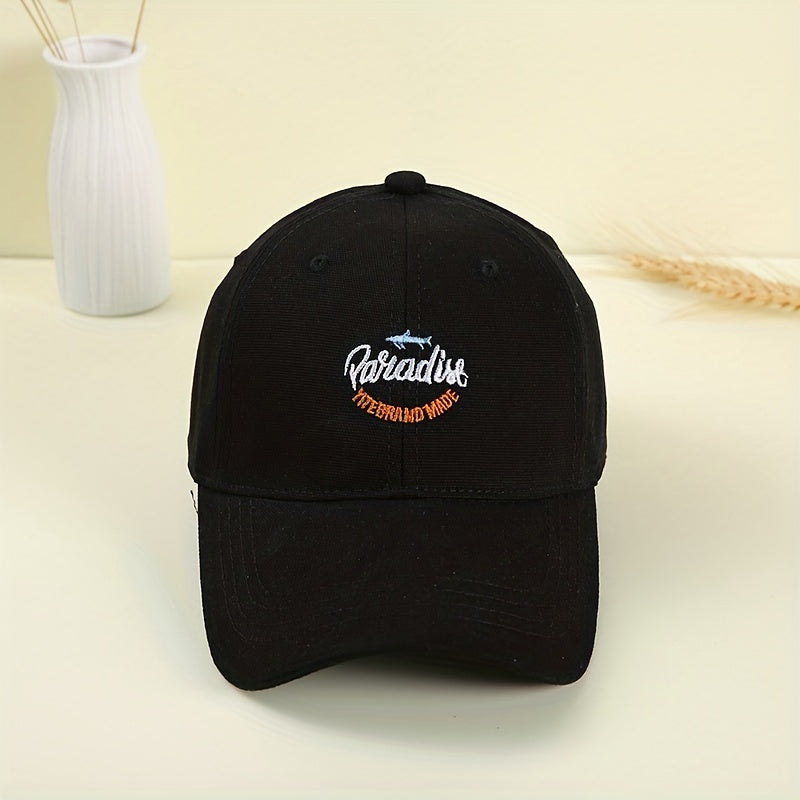 Shark Embroidered Baseball Cap Adjustable Sun Hat Lightweight
