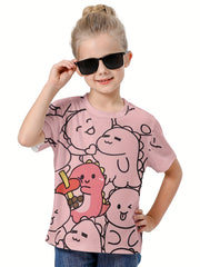 Kids 3D Dino Graphic Short Sleeve T-Shirt
