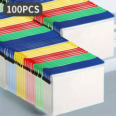 100pcs Mesh File Bag File Storage Bag File Holder Office Supplies