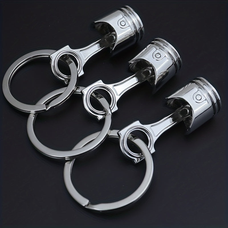 Engine Piston Keychain For Men Car Modified Metal Keychain Pendant Motorcycle