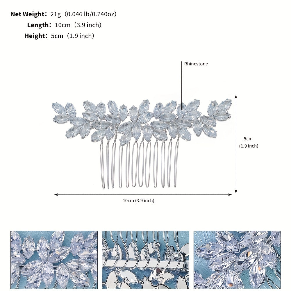 Sparkling Crystal Hair Comb Bridal Wedding Hair Accessories Head Jewelry