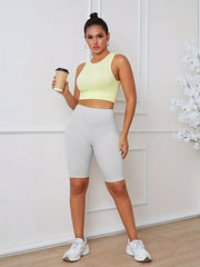 Medium Stretch Sporty Bra Shockproof Running Fitness Yoga Crop Tank Top
