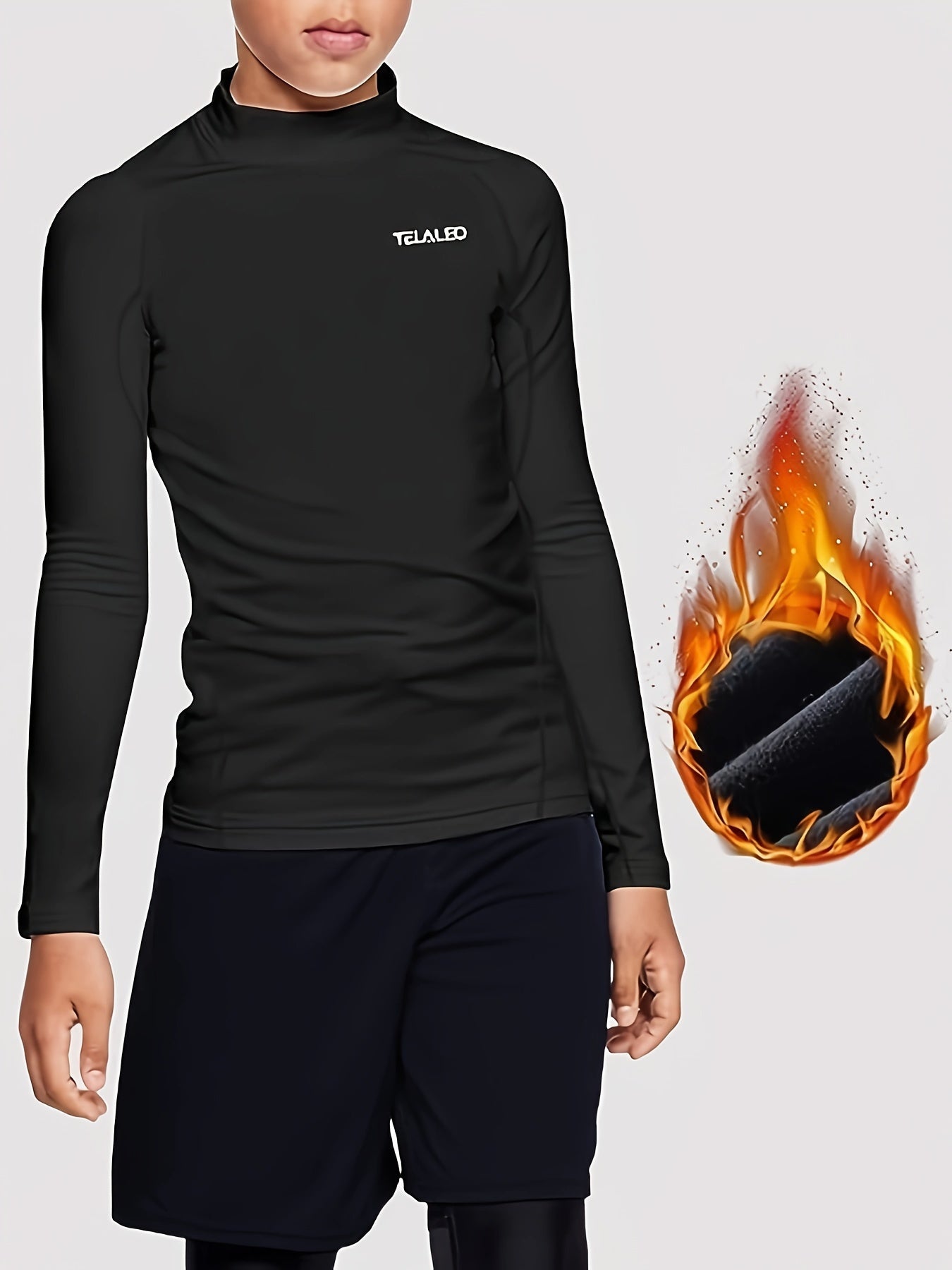 TELALEO Boys Compression T Shirt Youth Undershirts Thermal Long Sleeve