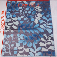 Modern Leaf Print Area Rugs Soft Carpet Easy Maintenance Washable