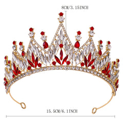 Women Queen Crown Headband Birthday Tiara Baroque Hair Accessory