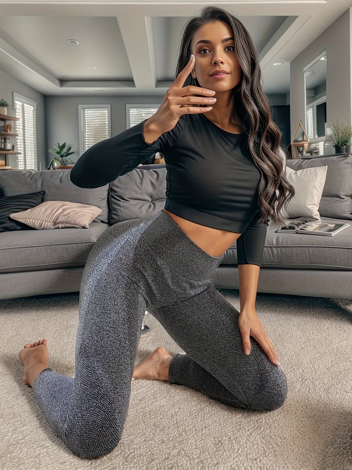 High Waist Yoga Leggings Workout Running Pants Women's Activewear
