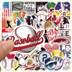52pcs Baseball Stickers Mobile Phone Case Notebook Water Cup Decoration