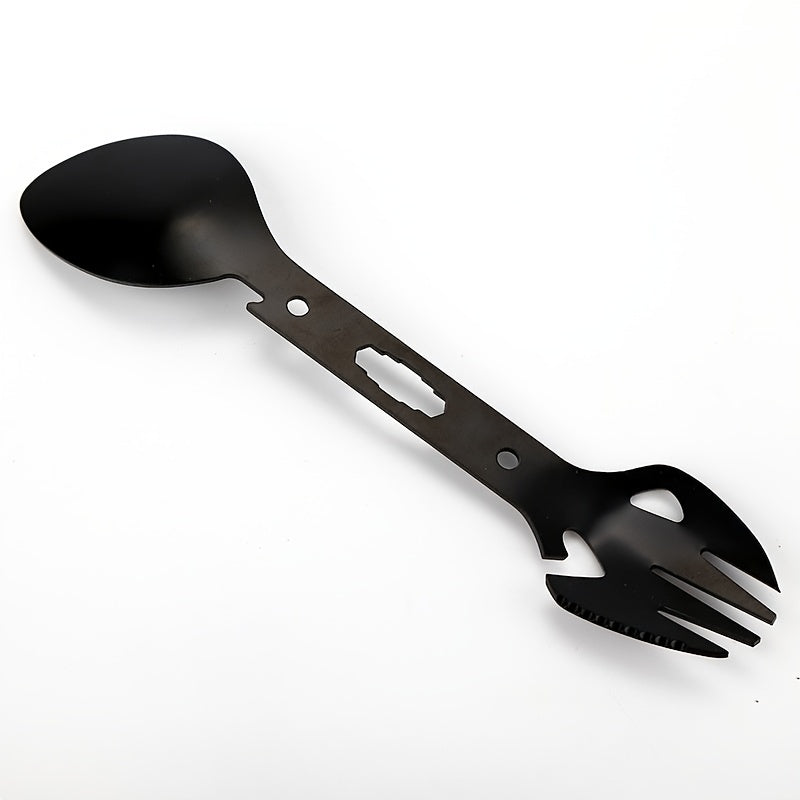 Camping Survival Multi-Tool: Fork, Spoon, Bottle Opener, Fish Harpoon