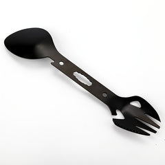 Camping Survival Multi-Tool: Fork, Spoon, Bottle Opener, Fish Harpoon