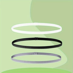 3pcs Solid Sports Headband Yoga Non slip Elastic Yoga Headband