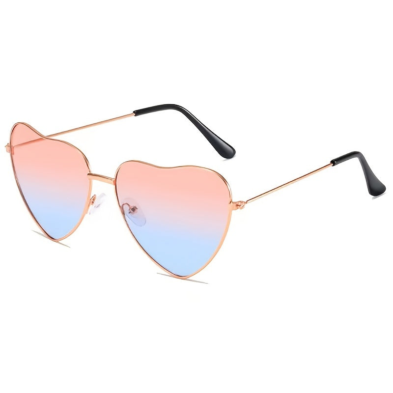 Y2K Ombre Heart Sunglasses UV400 Sun Shades