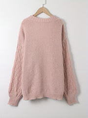 Open Front Chunky Knit Cardigan