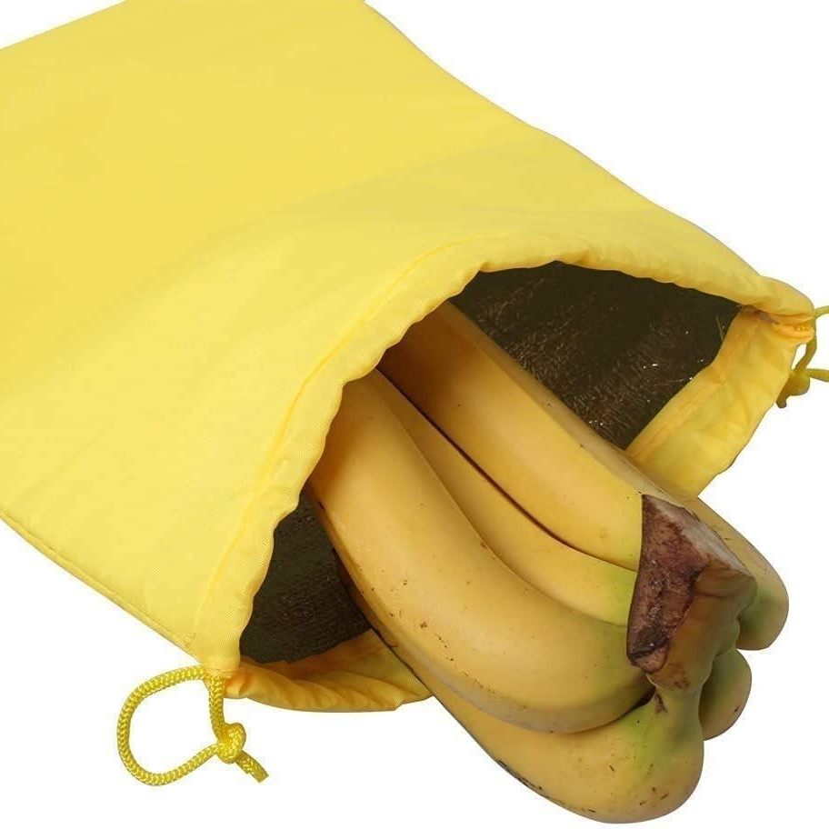 2pcs Yellow Banana Storage Bags Prevent Ripening Freshness Washable Durable