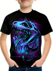 Boys' Dino Skeleton T Shirt 3D Print Tee