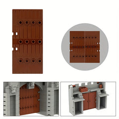2pcs Door Building Blocks Street View Decorations Halloween Christmas