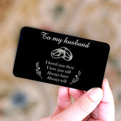 Alloy Card Love Note Christmas Gift To Husband
