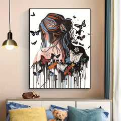 Woman and Butterfly 5D Diamond Art Kit