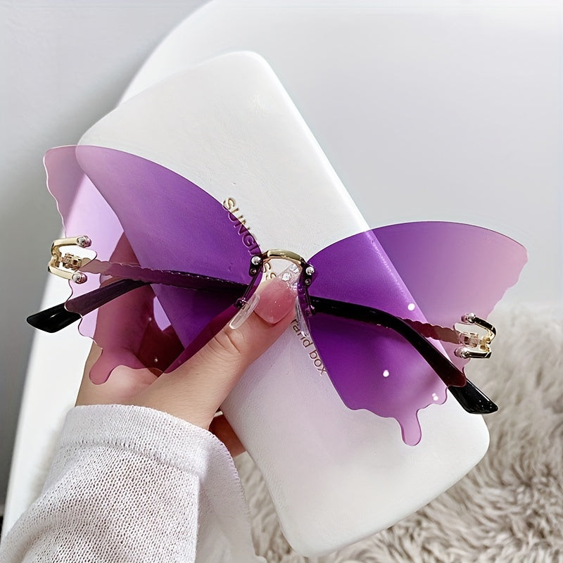 Y2K Butterfly Sunglasses Gradient UV400 Sun Shades