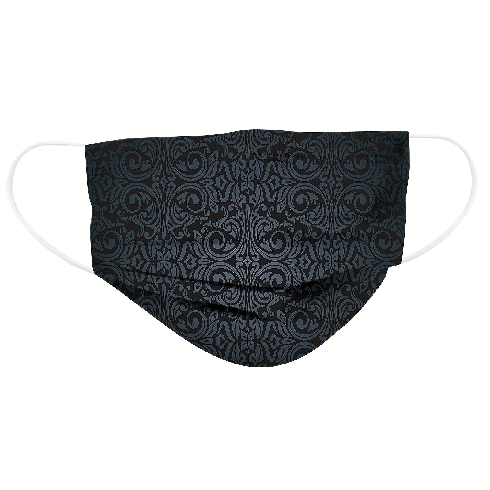50pcs Floral Print Disposable Face Mask Safety Dustproof Masks