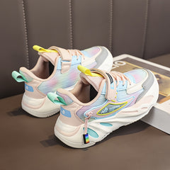 Girls' Chunky Soft Sole Sneakers Comfy Non Slip Casual Shoes